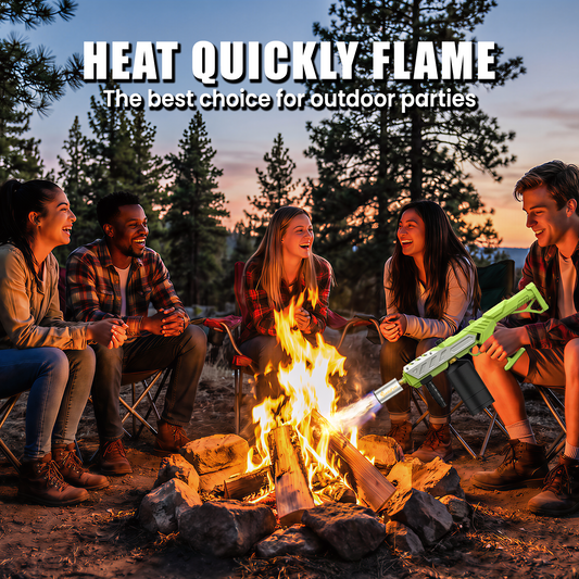 Powerful Propane Torch Gun with Adjustable Flame, Blow Torch Flamethrower Gas Welding Kit for BBQ, Searing Steak, Camping & Charcoal Torch Lighter (Tank Not Included)