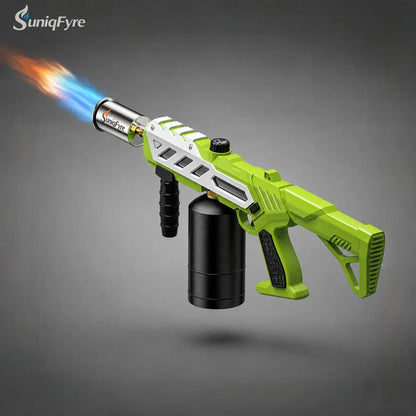 Powerful Propane Torch Gun with Adjustable Flame, Blow Torch Flamethrower Gas Welding Kit for BBQ, Searing Steak, Camping & Charcoal Torch Lighter (Tank Not Included) Suniqfyre